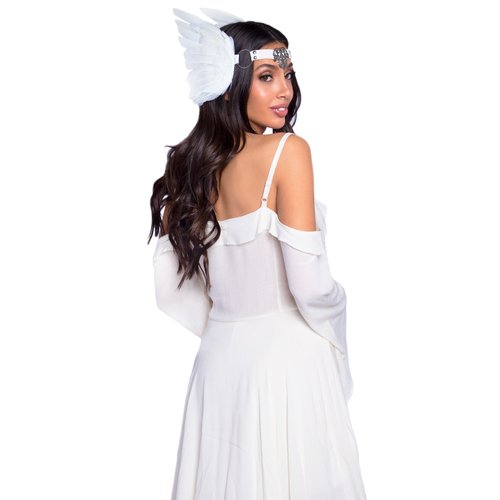 Filigree Medallion Feather Headband - A2914     00222