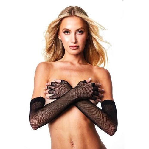 FINGERLESS FISHNET OPERA GLOVE BLACK - XGBLW6506