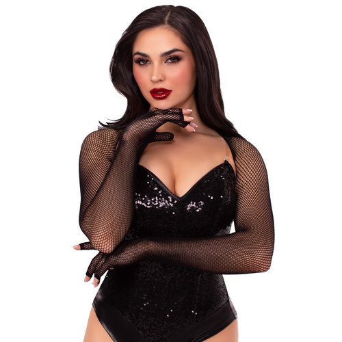 Fishnet Fingerless Shrug - 81590     00122