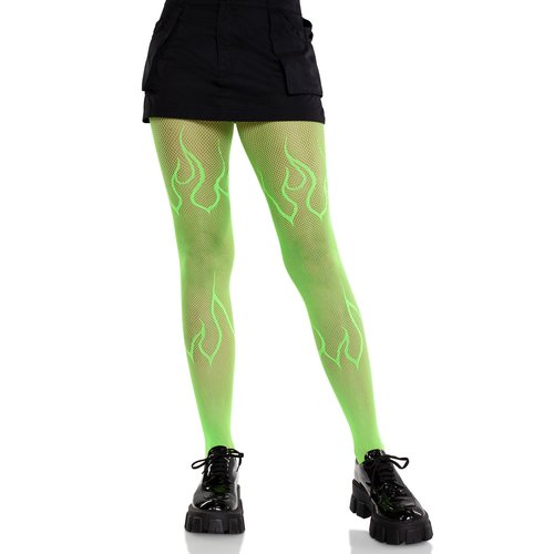 Flame Fishnet Tights - 9288      00122