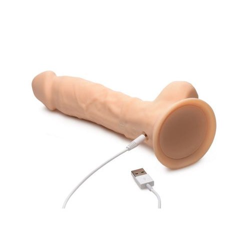 FLESHSTIXXX 8IN VIBRATING DILDO W/ BALLS LIGHT - CN19054910