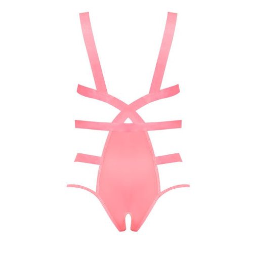 FOREVER MESH CUPLESS STRAP TEDDY CORAL 2XL