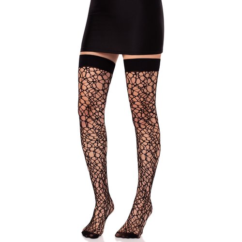 Fractured Net Thigh Highs - 6226      00122