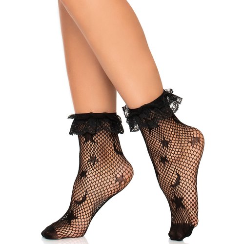 Galaxy Net Ruffle Ankle Socks - 3048      00122