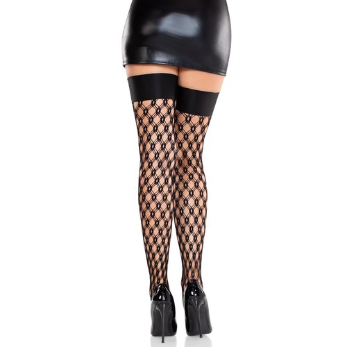 Gemma Eyelet Net Thigh Highs - 6218      00122