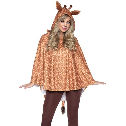 Giraffe Poncho Animal Costume With Hood - 86933     06922
