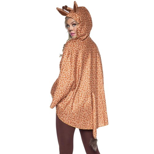 Giraffe Poncho Animal Costume With Hood - 86933     06922