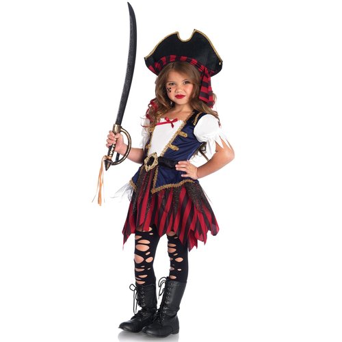 Girl's Caribbean Pirate Costume - SKC49104  10140