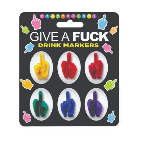 GIVE A FUCK DRINK MARKERS