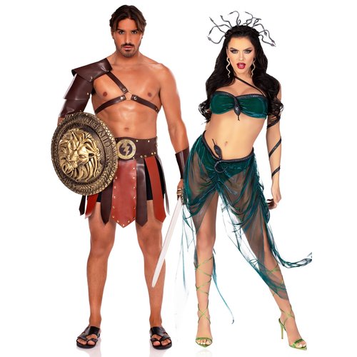 Gladiator & Medusa Couples Costume - gladiator-medusa-couples-costume