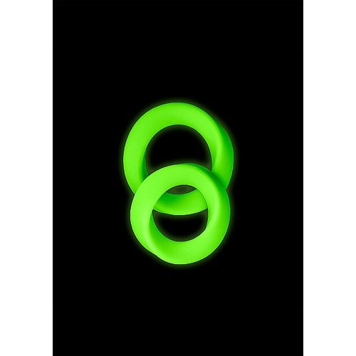 GLOW 2PCS COCK RING SET GLOW IN THE DARK - SHTOU730GLO