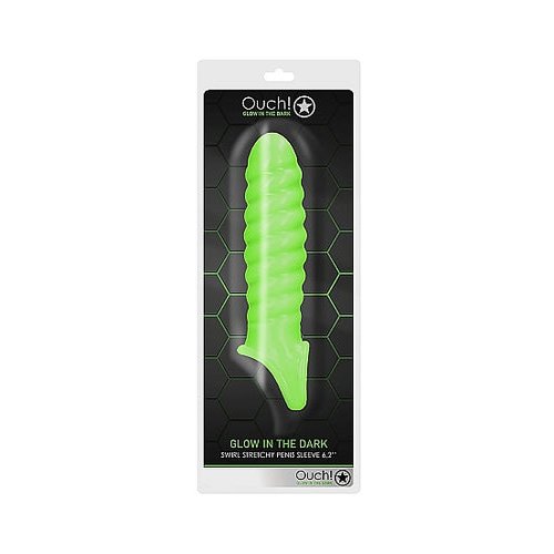 GLOW SWIRL STRETCHABLE PENIS SHEATH - SHTOU741GLO