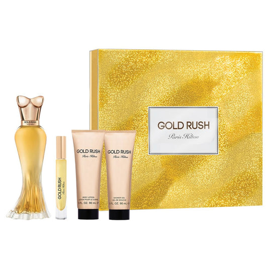 GOLD RUSH 4PC SET, WOMEN'S GIFT SET, EDP-Pinkfoxxx