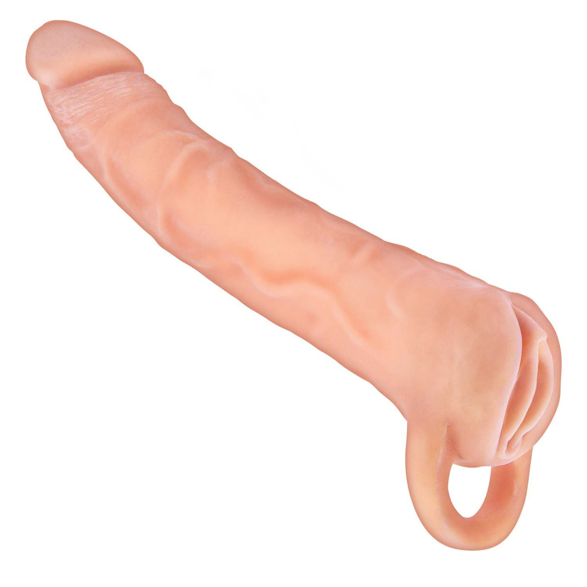 GREAT EXTENDER 7 2 IN 1 WHITE EXTENDER & MASTURBATOR "