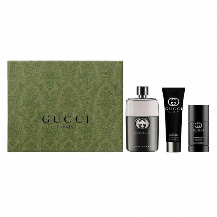 GUCCI GUILTY 3PC SET, MEN'S GIFT SET, EDT-Pinkfoxxx