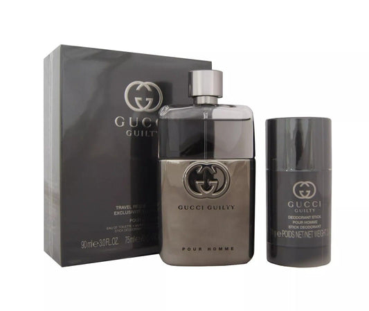 GUCCI GUILTY MEN 2PC SET, MEN'S GIFT SET, EDT-Pinkfoxxx