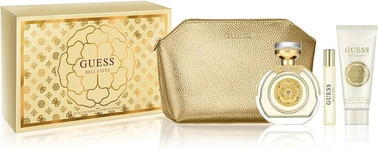 GUESS BELLA VITA 4PC SET, WOMEN'S GIFT SET, EDP-Pinkfoxxx