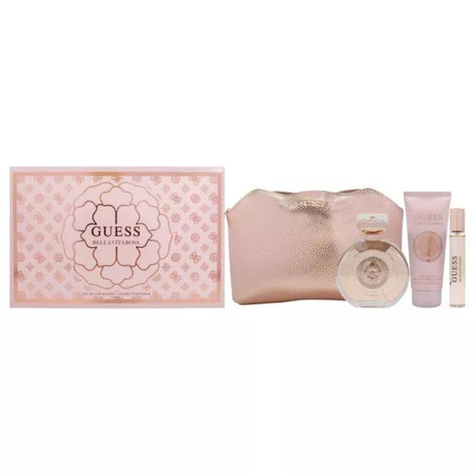 GUESS BELLA VITA ROSA 4PC SET,WOMEN'S GIFT SET, EDT-Pinkfoxxx