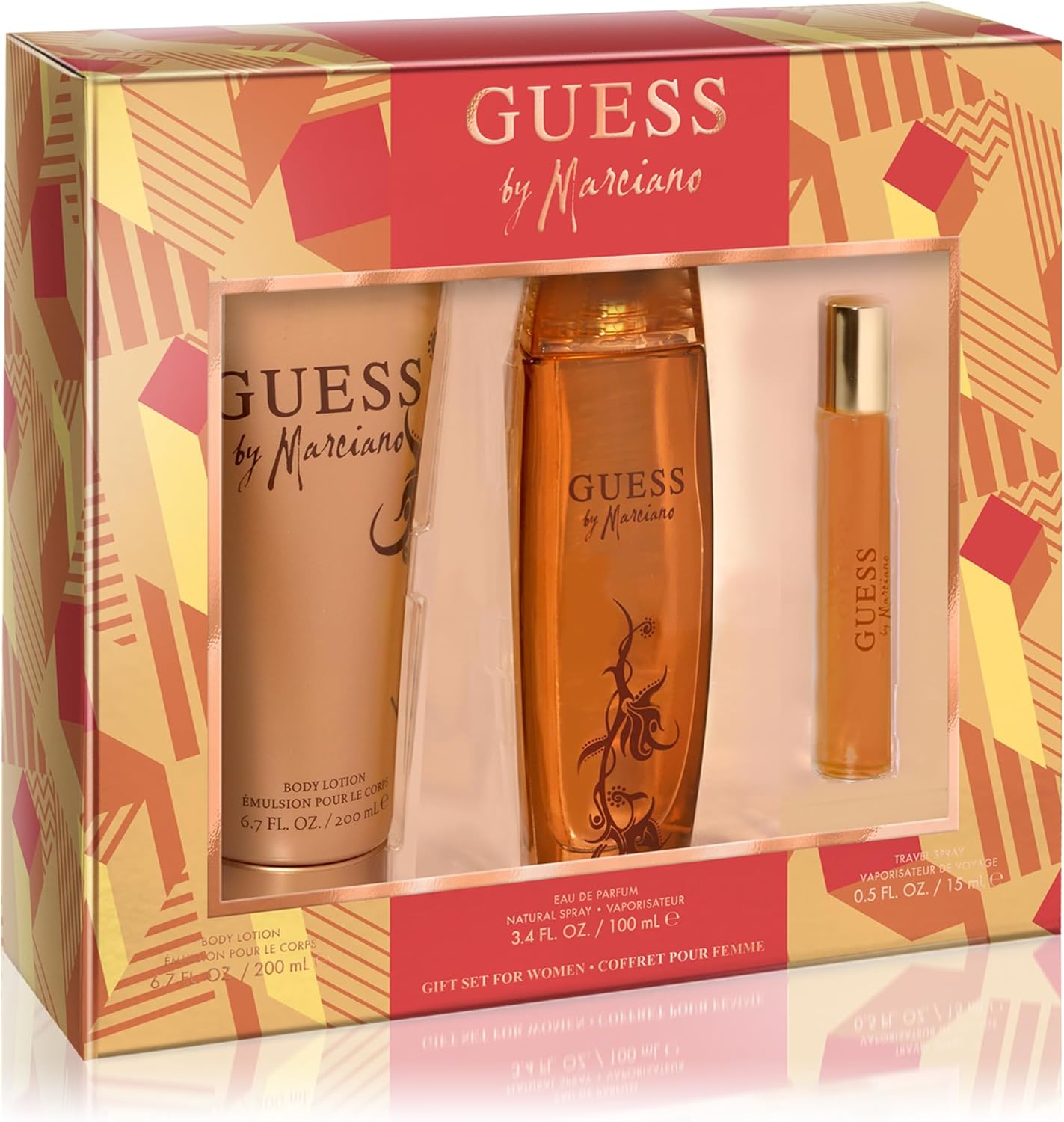 GUESS MARCIANO 3PC SET, WOMEN'S GIFT SET, EDP-Pinkfoxxx