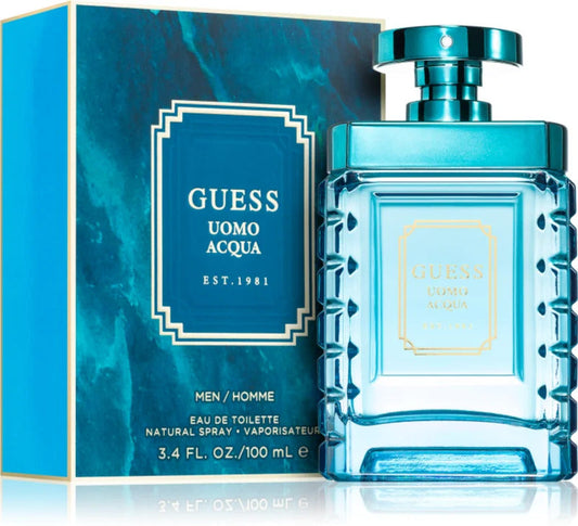 GUESS UOMO ACQUA 3.4OZ, MEN'S PERFUME, EDT-Pinkfoxxx