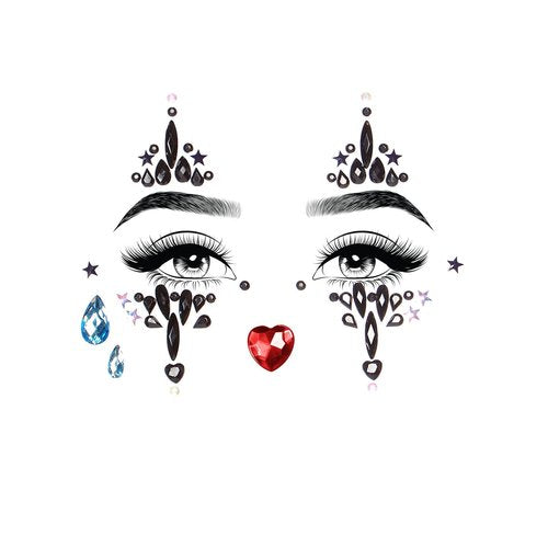 Harlequin Clown Jewels Sticker - EYE025    10122