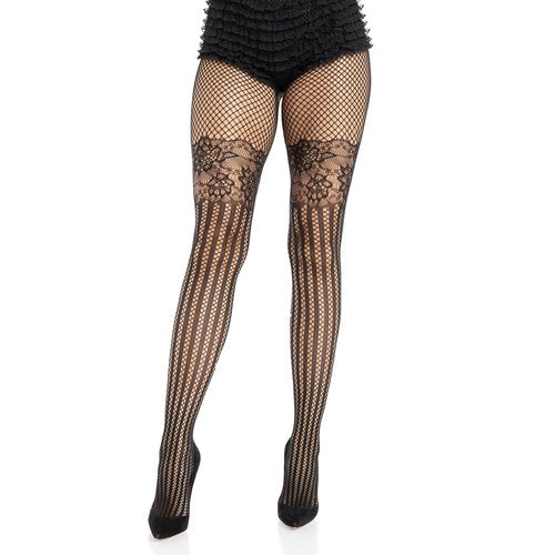 Harlow Net Striped Tights - 9918      00122