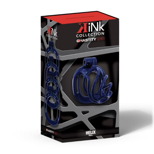KINK CHASTITY HELIX COCK CAGE S DARK BLUE - FRKINK002262