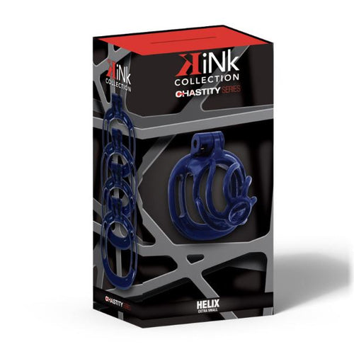 KINK CHASTITY HELIX COCK CAGE XS DARK BLUE - FRKINK002261