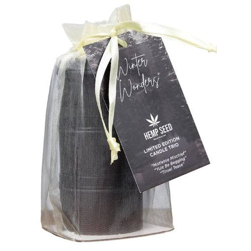 HEMP SEED 3-IN-1 MASSAGE CANDL TRIO 1.75OZ - EBHSCH225T