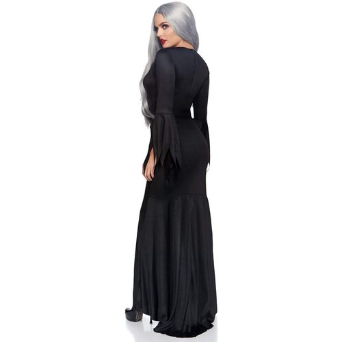High Slit Floor Length Bodycon Gothic Dress - SK3744    00125
