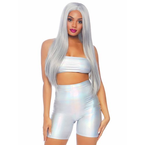 Holographic Bandeau and Shorts Set - 3776      02705