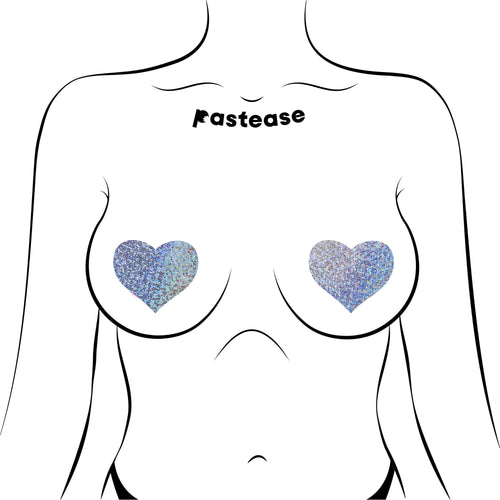 PASTEASE HEARTS SILVER GLITTER - PASHRTGLTSL5