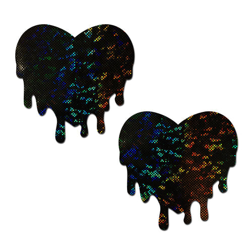 PASTEASE MELTY HEART DISCO BALL BLACK - PASHRTMELTDISBK