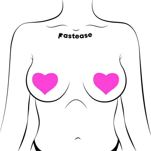 PASTEASE HEART NEON PINK - PASHRTNPK5