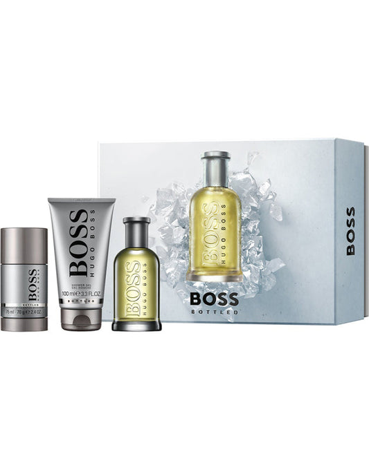 HUGO BOSS BOTTLED #6 3PC SET, MEN'S GIFT SET-Pinkfoxxx
