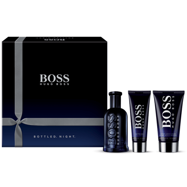 HUGO BOSS BOTTLED NIGHT 3PC SET, UNISEX, EDT-Pinkfoxxx
