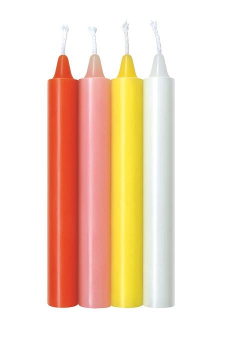 THE 9'S MAKE ME MELT SENSUAL WARM-DRIP CANDLES 4PK PASTEL - IB23272
