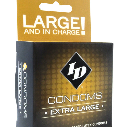 ID EXTRA LARGE CONDOM 3PK - IDWXL03