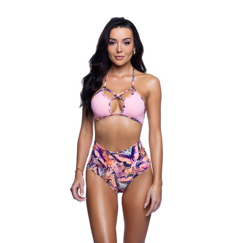 JR268 - Butterfly High-Waist Shorts