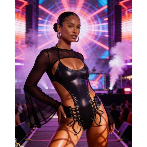 JR285 - Lace-up Bodysuit