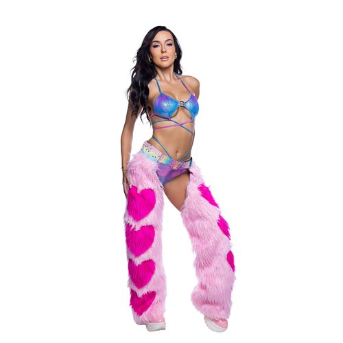 JR301 - Faux Fur Heart Chaps