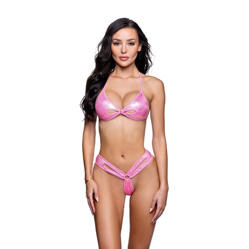 6799 - 2PC Shimmer Keyhole Short Set
