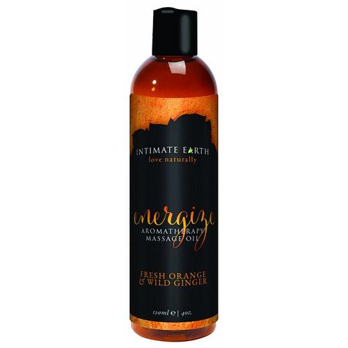 INTIMATE EARTH ENERGIZE MASSAGE OIL 4OZ - IE010120