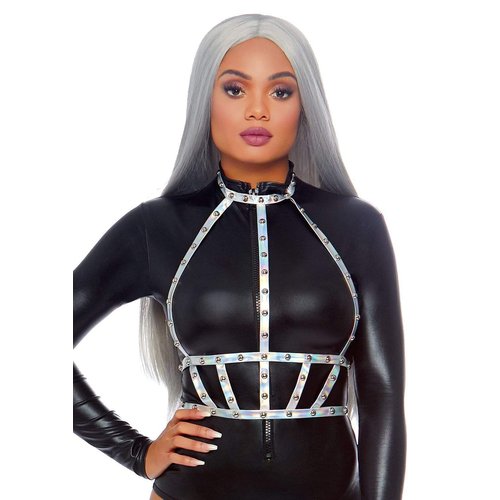 Iridescent Studded Body Harness - 8285      02722