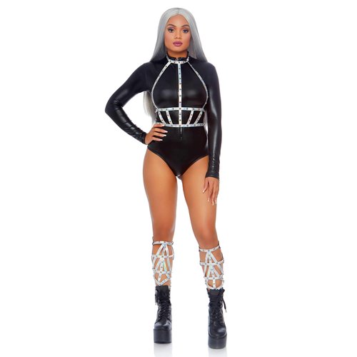Iridescent Studded Body Harness - 8285      02722