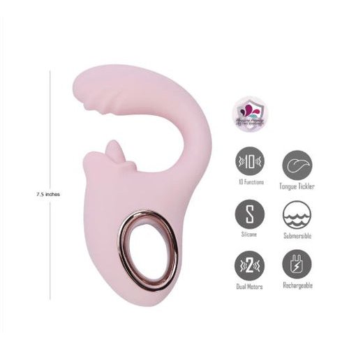 JAYLEE DUAL MOTOR G-SPOT TICKLER VIBRATOR PINK - MTBO2525PINK