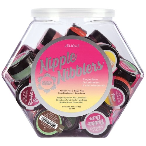 Jelique Nipple Nibblers Cool Tingle Balm-Assorted Bowl of 36 (3g)