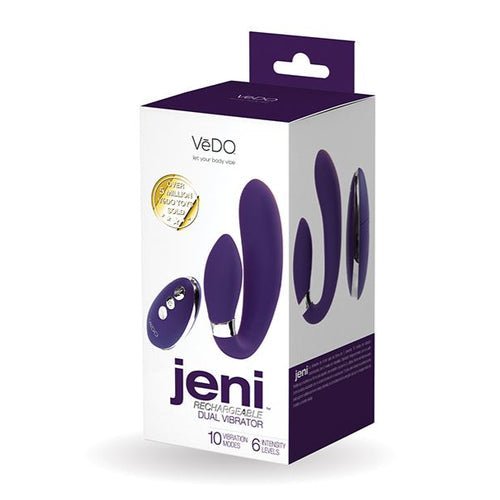 JENI C-SHAPED DUAL MOTOR VIBE WITH REMOTE - PURPLE - VIP2513