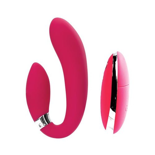 JENI C-SHAPED DUAL MOTOR VIBE WITH REMOTE - PINK - VIP2509