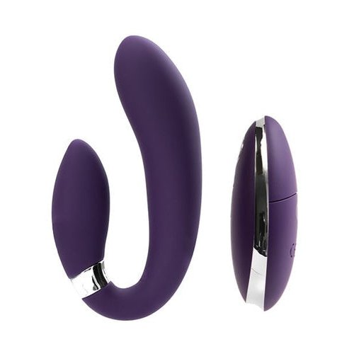 JENI C-SHAPED DUAL MOTOR VIBE WITH REMOTE - PURPLE - VIP2513